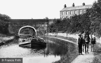 Carnforth, Barge on the Canal 1918
