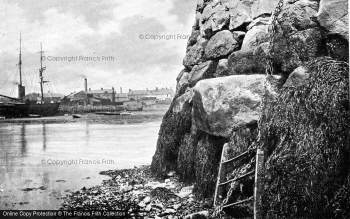 Photo of Carrickfergus, King William's Landing Stone c.1900