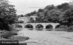 The Bridge From The River Dee c.1950, Carrog