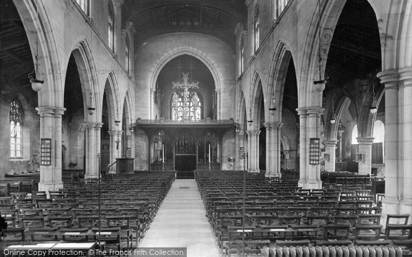 Photo of Carshalton, Church Interior 1928