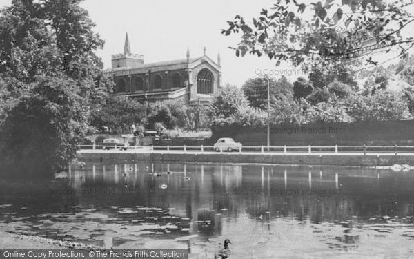 Photo of Carshalton, The Lake And Church c.1965