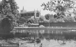 The Lake And Church c.1965, Carshalton