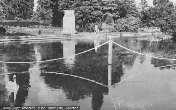 Photo of Carshalton, The War Memorial Across Upper Pond c.1960