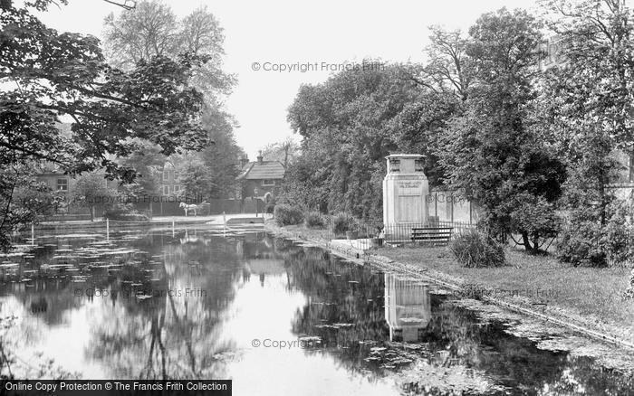 Photo of Carshalton, The War Memorial And Pond 1928