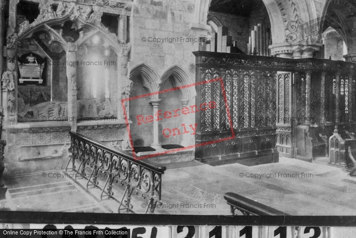 Photo of Cartmel, Church, Choir Stall 1888