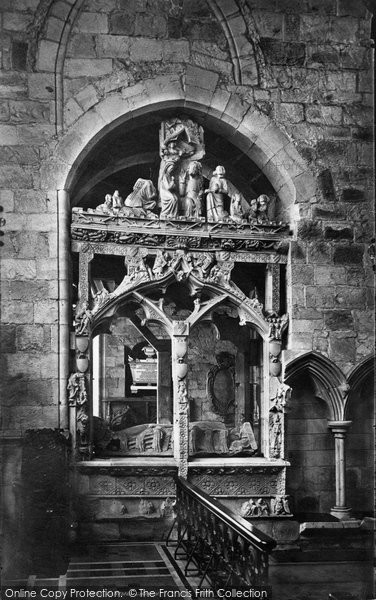 Photo of Cartmel, The Church, Harrington Monument c.1875