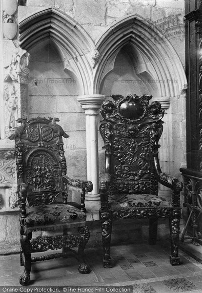 Photo of Cartmel, The Priory Church, Ancient Chairs 1912