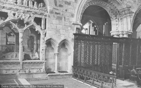 Photo of Cartmel, The Priory Church, Choir And Harrington Tomb 1912