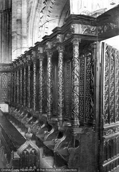 Photo of Cartmel, The Priory Church, The Choir Stalls 1912