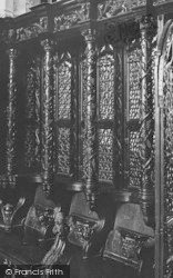 The Priory Church, The Choir Stalls 1912, Cartmel