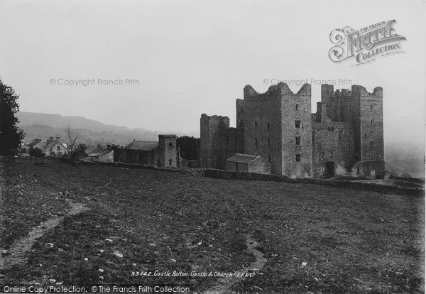 Photo of Castle Bolton, Bolton Castle And Church 1893
