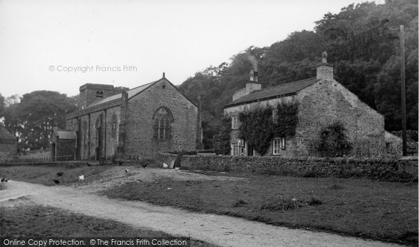 Photo of Castle Bolton, The Post Office And St Oswald's Church c.1955