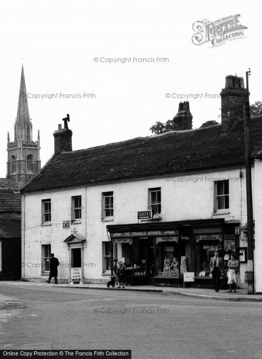 Photo of Castle Cary, The Triangle Stores c.1955