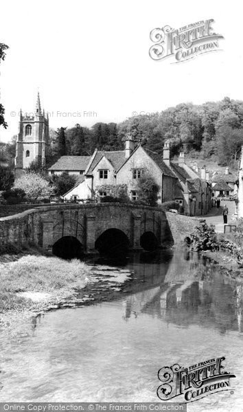 Photo of Castle Combe, Bridge And St Andrew's Church c.1955