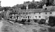 Old Cottages And Stream c.1955, Castle Combe