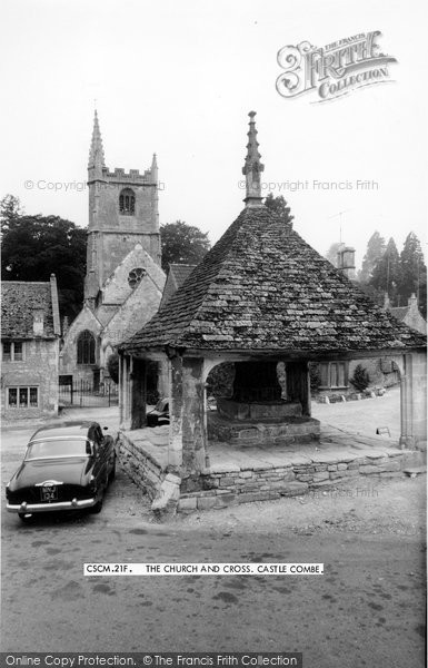 Photo of Castle Combe, St Andrew's  Church And Cross c.1955