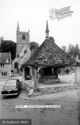 St Andrew's  Church And Cross c.1955, Castle Combe
