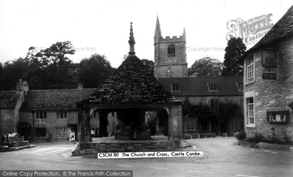 Photo of Castle Combe, St Andrew's Church And Cross c.1965