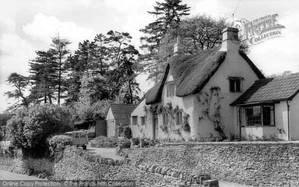Photo of Castle Combe, Thatched Cottages c.1955