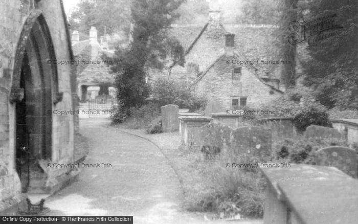 Photo of Castle Combe, The Church Yard c.1955