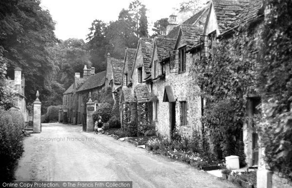 Photo of Castle Combe, West Street Cottages c.1955