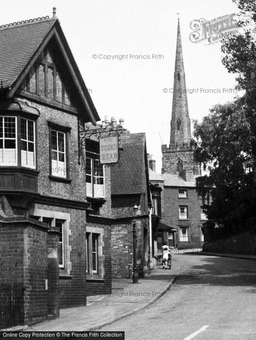 Photo of Castle Donington, Church From Market Street c.1955