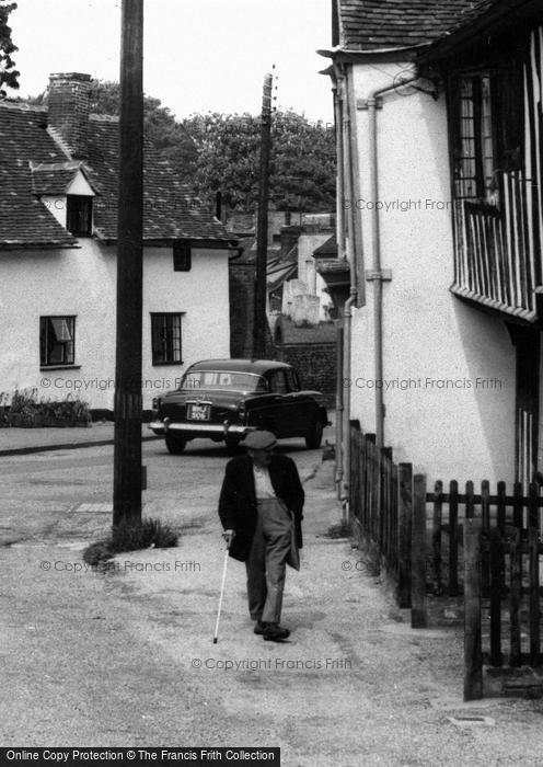 Photo of Castle Hedingham, A Villager In Falcon Square c.1960