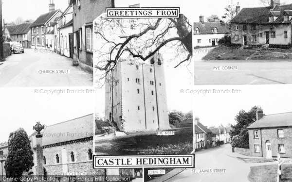 Photo of Castle Hedingham, Composite c.1960