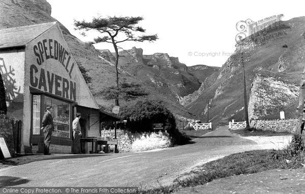 Photo of Castleton, Entrance To Speedwell Cavern & Winnats Pass c.1955