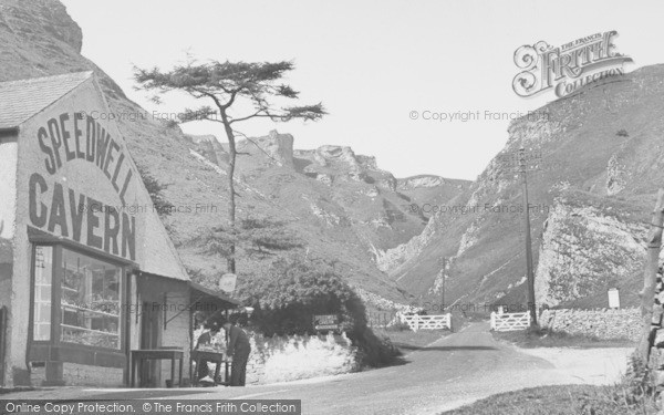 Photo of Castleton, Entrance To Speedwell Cavern & Winnats Pass c.1955