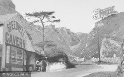 Entrance To Speedwell Cavern & Winnats Pass c.1955, Castleton