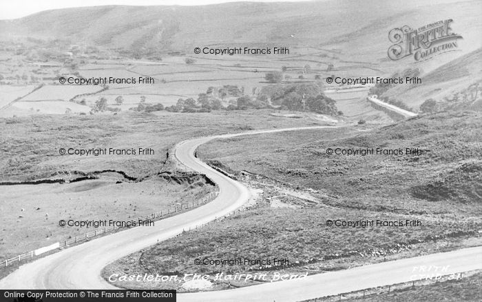 Photo of Castleton, Hairpin Bend c.1950