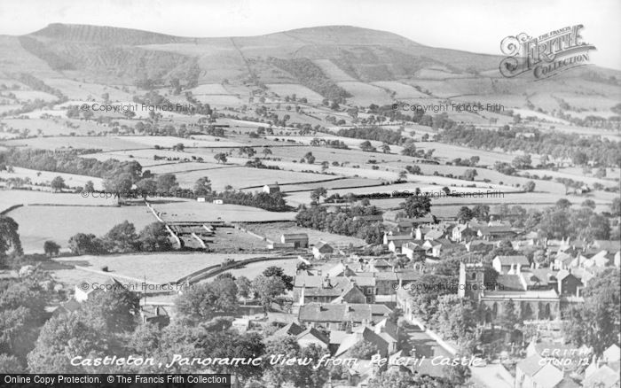 Photo of Castleton, Panoramic View From Peveril Castle c.1950