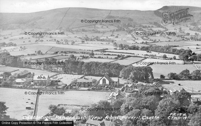 Photo of Castleton, Panoramic View From Peveril Castle c.1950