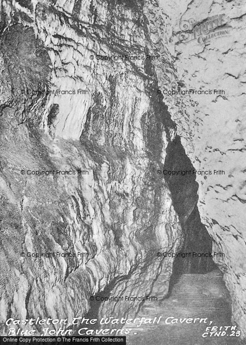 Photo of Castleton, The Waterfall Cavern,  Blue John Caverns c.1950