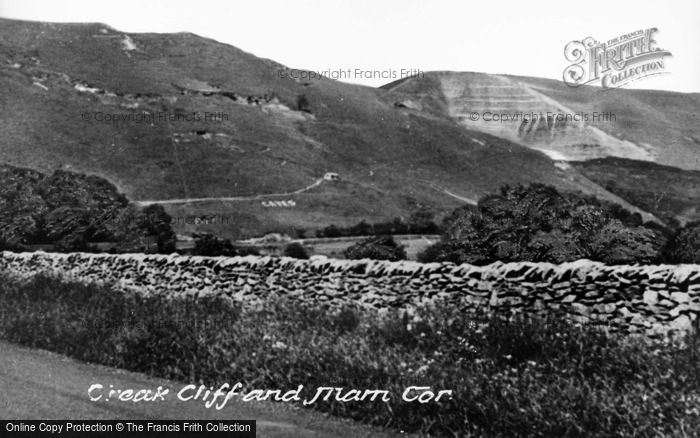 Photo of Castleton, Treak Cliff And Mam Tor c.1955
