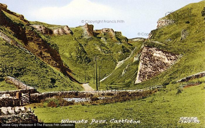 Photo of Castleton, Winnats Pass c.1955
