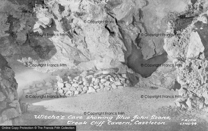 Photo of Castleton, Witches Cave Showing Blue John Stone, Treak Cliff Cavern c.1960