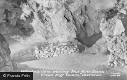Witches Cave Showing Blue John Stone, Treak Cliff Cavern c.1960, Castleton