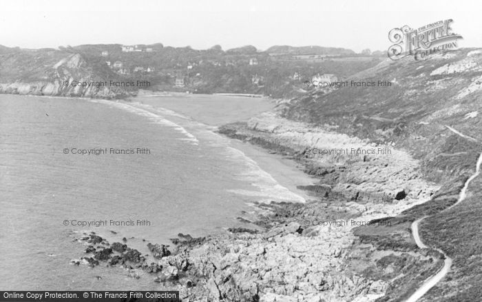Photo of Caswell Bay, c.1950