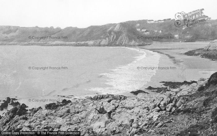 Photo of Caswell Bay, c.1955