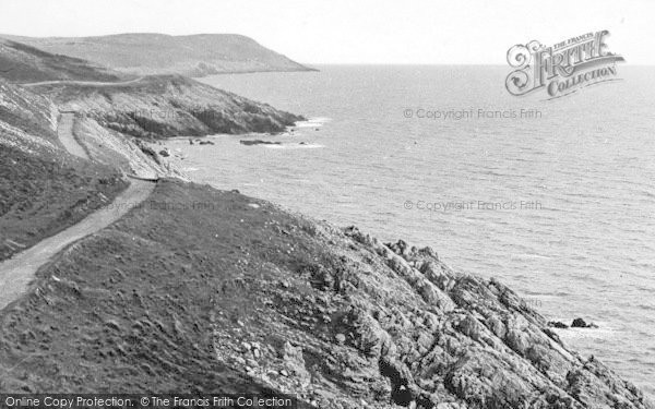 Photo of Caswell Bay, From The Cliffs c.1955