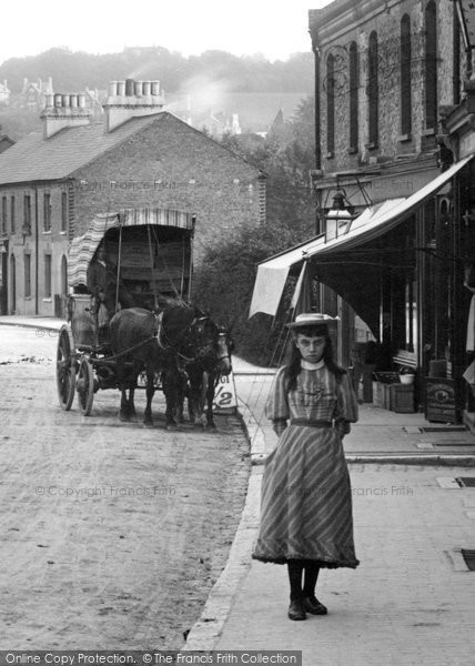 Photo of Caterham, A Girl, Croydon Road 1894