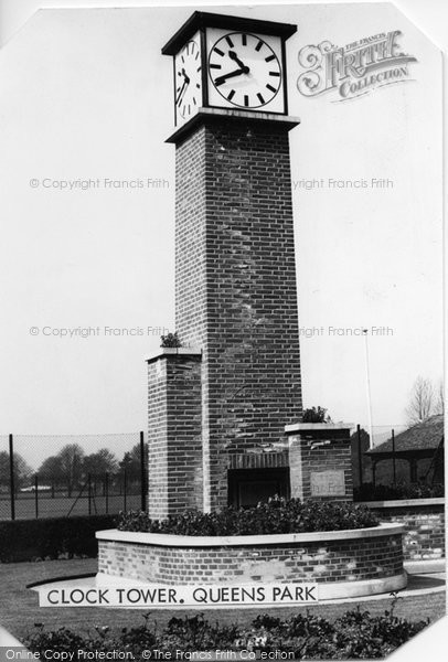 Photo of Caterham, Clock Tower, Queens Park 1957