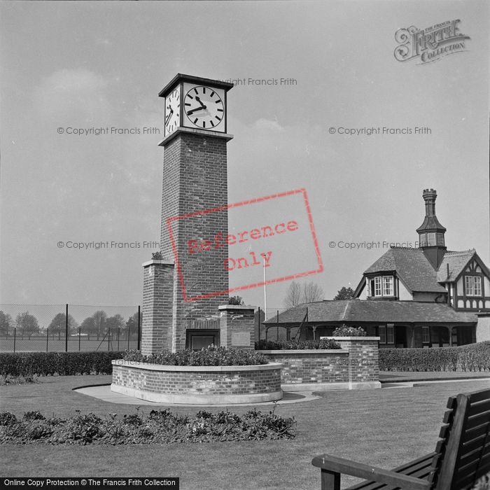 Photo of Caterham, Clock Tower, Queens Park 1957