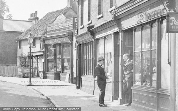 Photo of Caterham, Men Chatting, High Street 1925