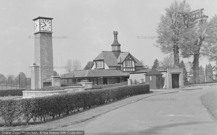 Photo of Caterham, Queens Park, Clock Tower And Pavilion 1957