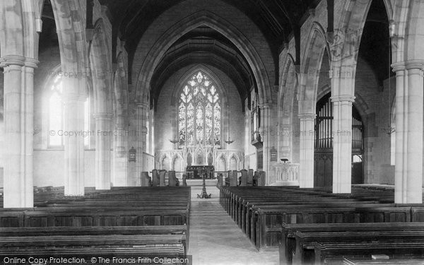 Photo of Caterham, St John's Church Interior 1895