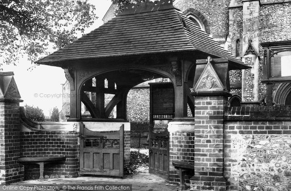 Photo of Caterham, St Mary's Church Lychgate 1903