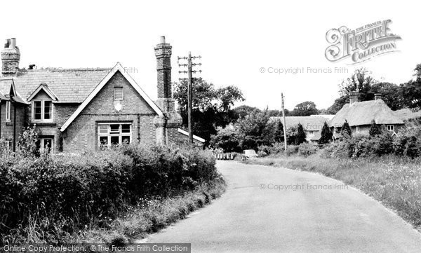 Photo of Catsfield, Thatched Cottage and School c1955